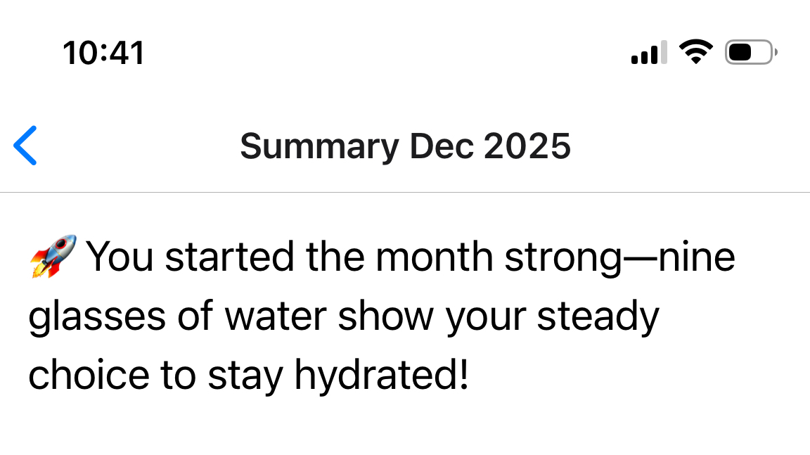 A generated summary for December 2025